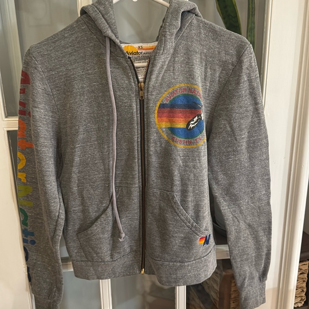 Aviator nation 
Zip up sweatshirt.